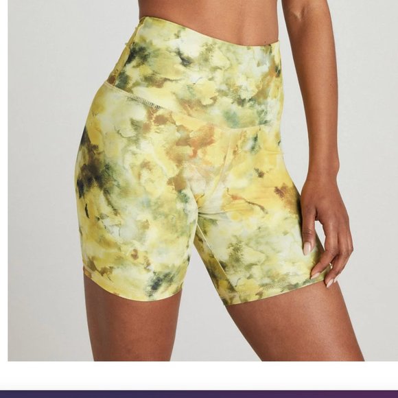 NWOT Strut-This Sparrow Bike Short in Citrus yellow Green Tie Dye Size 4/6 - Picture 2 of 9